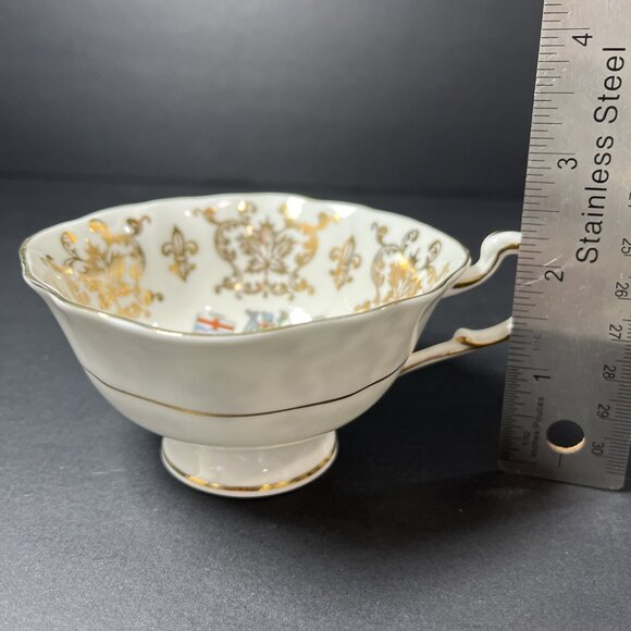 Paragon Tea Cup And Saucer Canada Coats Of Arms & Emblems Fine Bone China UK - Picture 11 of 16